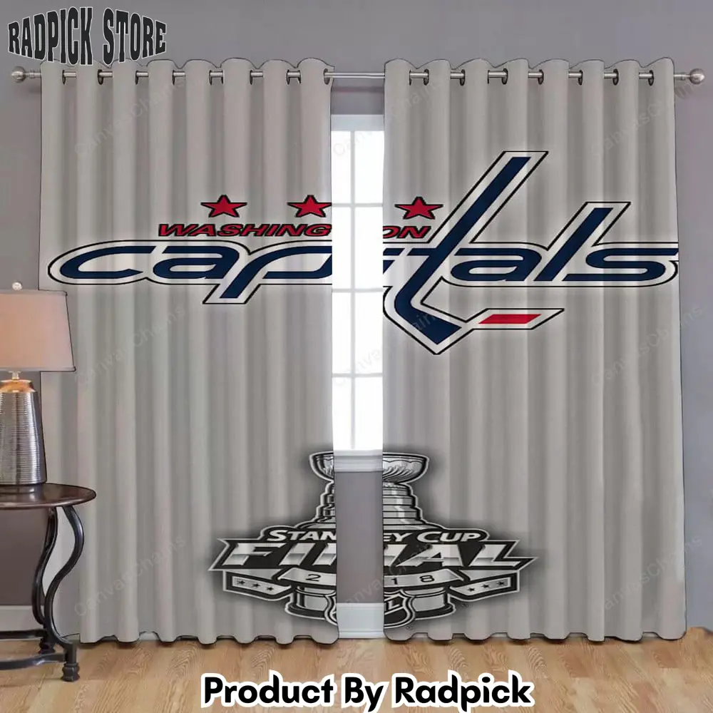 Radpick washington capitals window curtains hokey hoquei nhl2002 curtains living room curtains for window rp852113